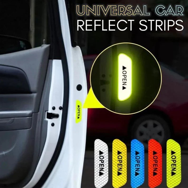 Car door opening reflective warning stickers