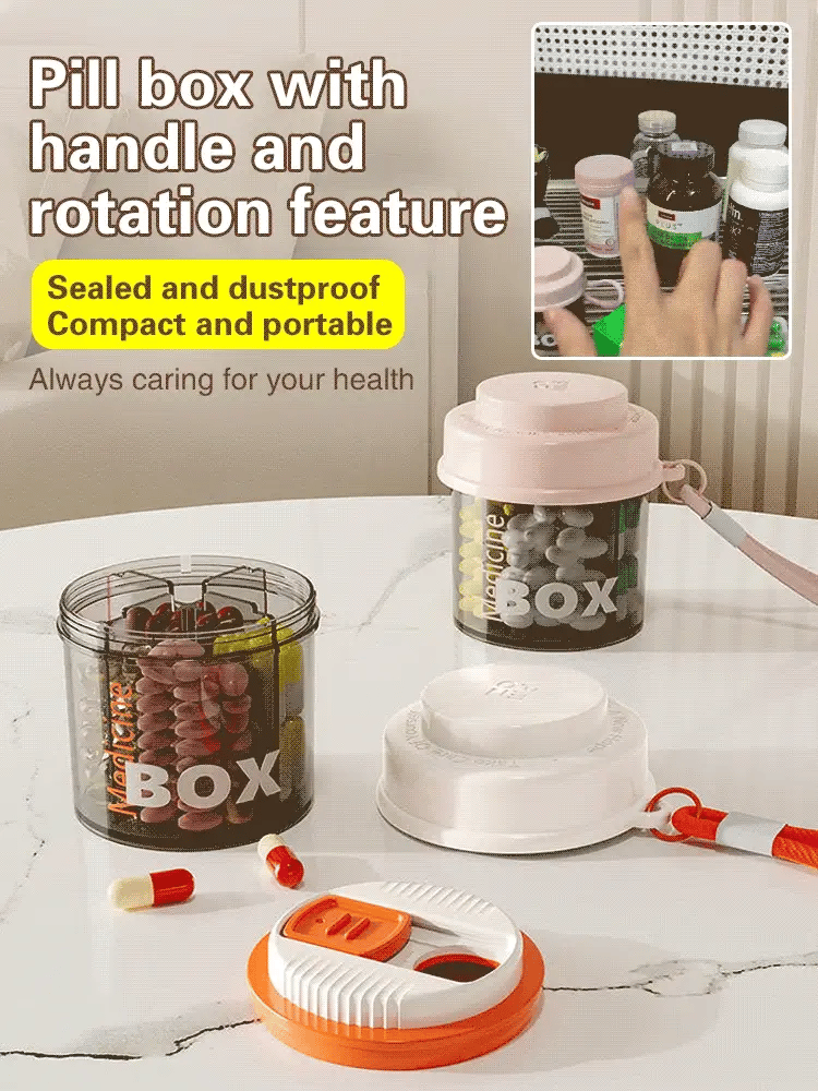 Portable Split Medicine Box with Handle