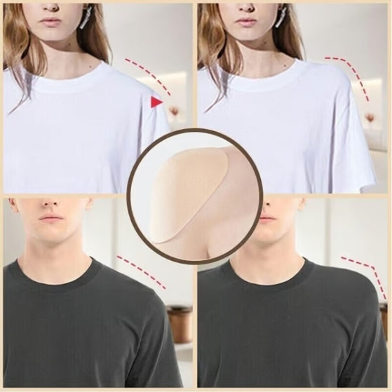 Naturally Silicone -Transparent Anti-slip Shoulder Pads