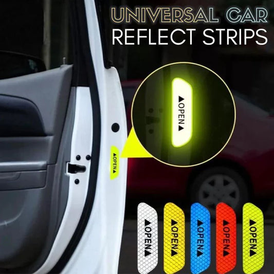 Car door opening reflective warning stickers