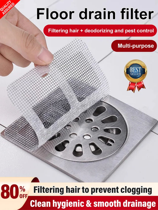 10Pcs Disposable self-adhesive floor drain stickers
