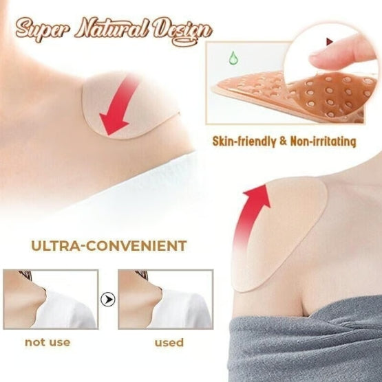 Naturally Silicone -Transparent Anti-slip Shoulder Pads