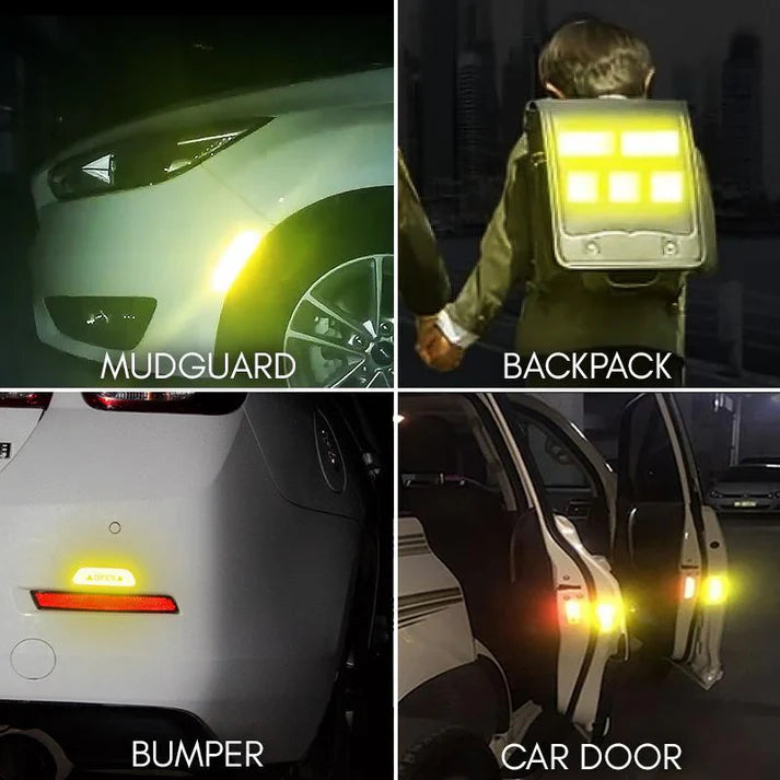 Car door opening reflective warning stickers