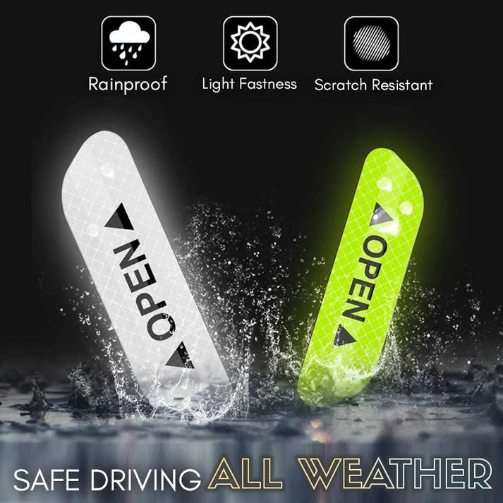Car door opening reflective warning stickers