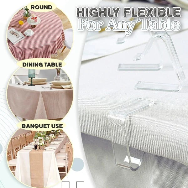 Easy-FiX Transparent Tablecloth Clips(8pcs)